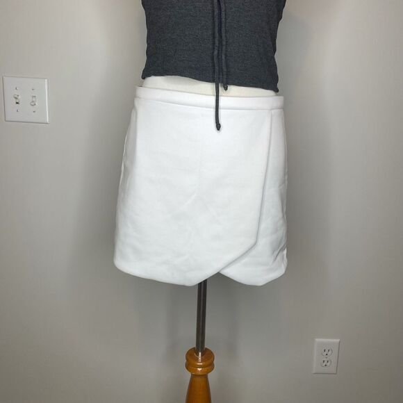 Drew- Cross Front White Skirt - Picture 1 of 2